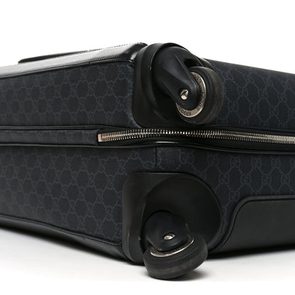 Gucci GG Supreme Monogram Azalea Calfskin Retro Interlocking G Small Savoy Cabin Trolley Black 8 of 9