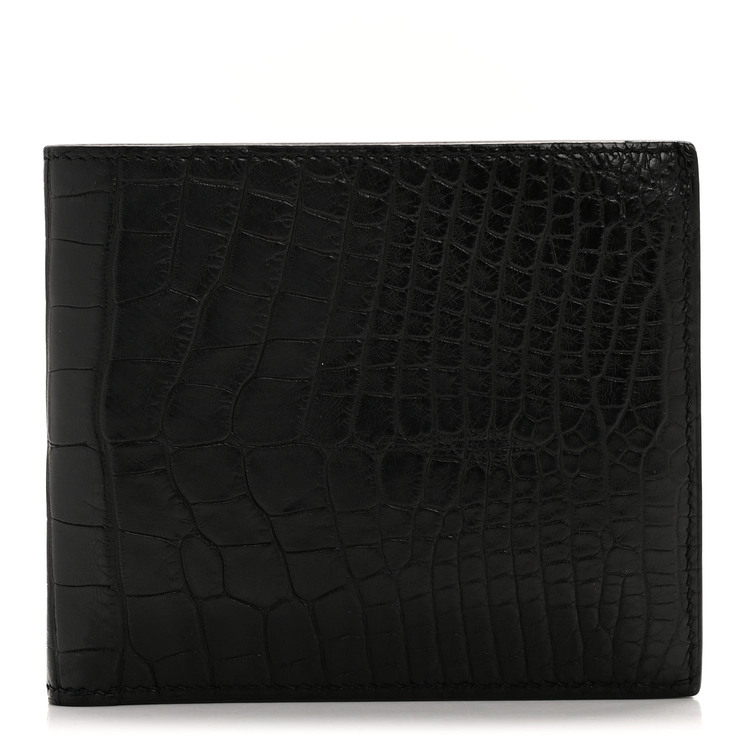 Hermes Matte Alligator MC2 Copernic Compact Wallet Black 1 of 11