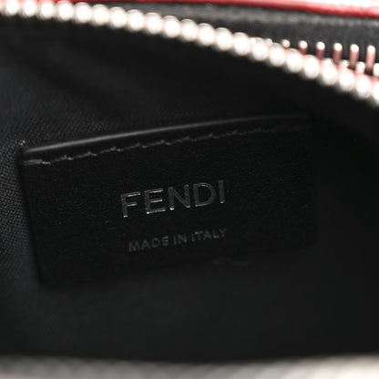 Fendi Glazed Fabric Vitello Century FF 1974 Stamp Patch Pocket Belt Bag Rosso 6 of 13