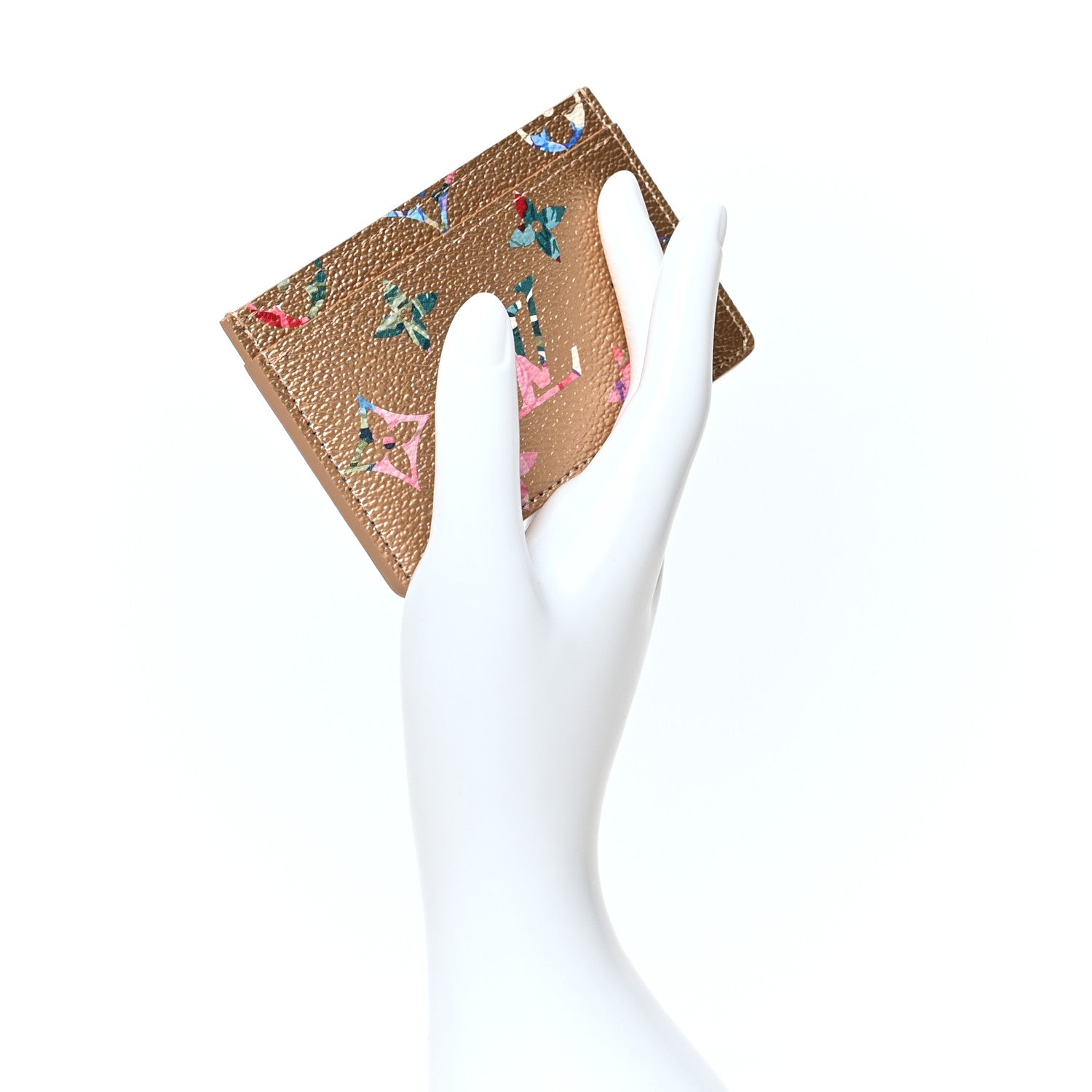Louis Vuitton Metallic Monogram LV Garden Card Holder Gold 2 of 7