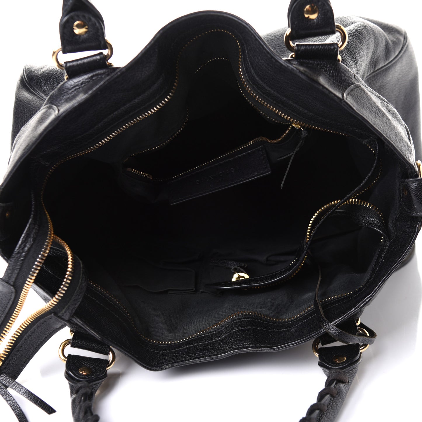 Chevre Gold Metallic Edge Hardware Velo Black