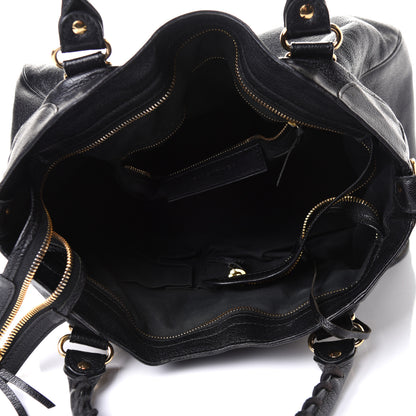 Balenciaga Chevre Gold Metallic Edge Hardware Velo Black 8 of 14