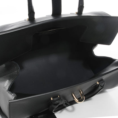 Balenciaga Grained Calfskin M Tube Round Tote Black 5 of 9