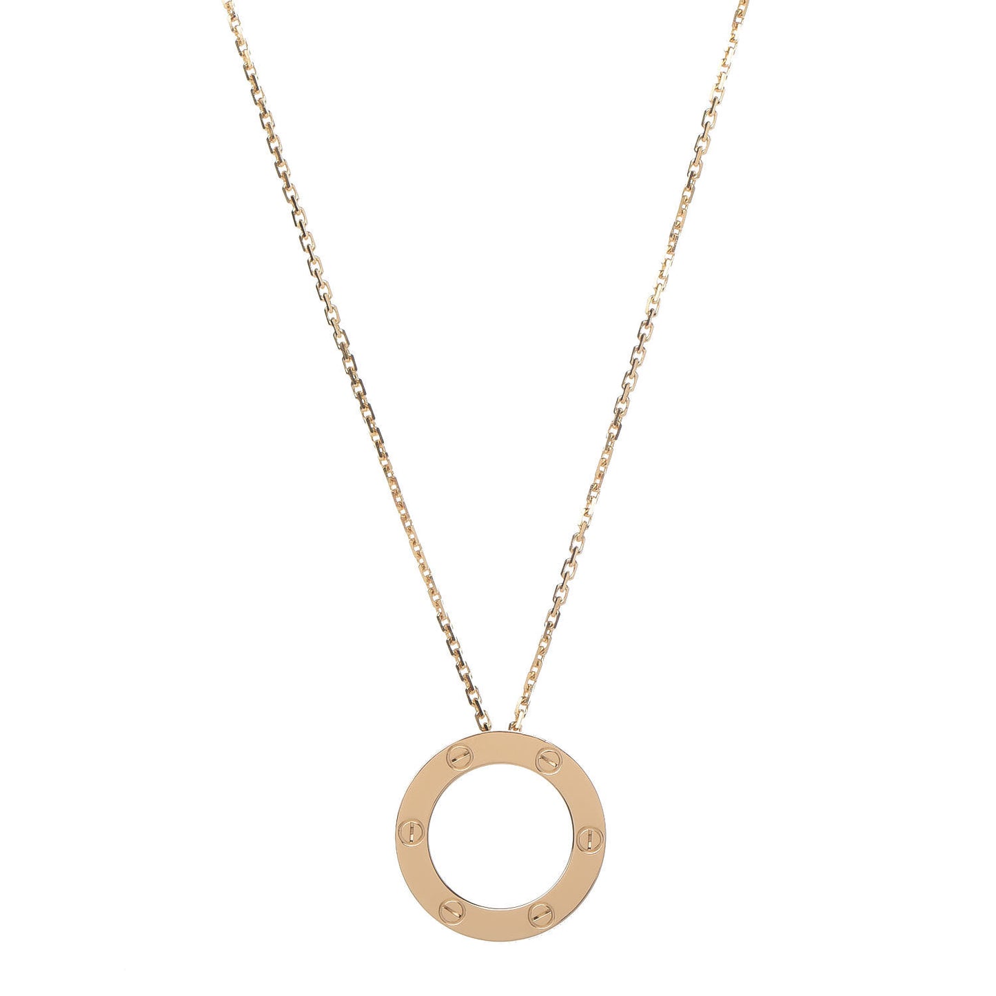 18K Yellow Gold LOVE Pendant Necklace