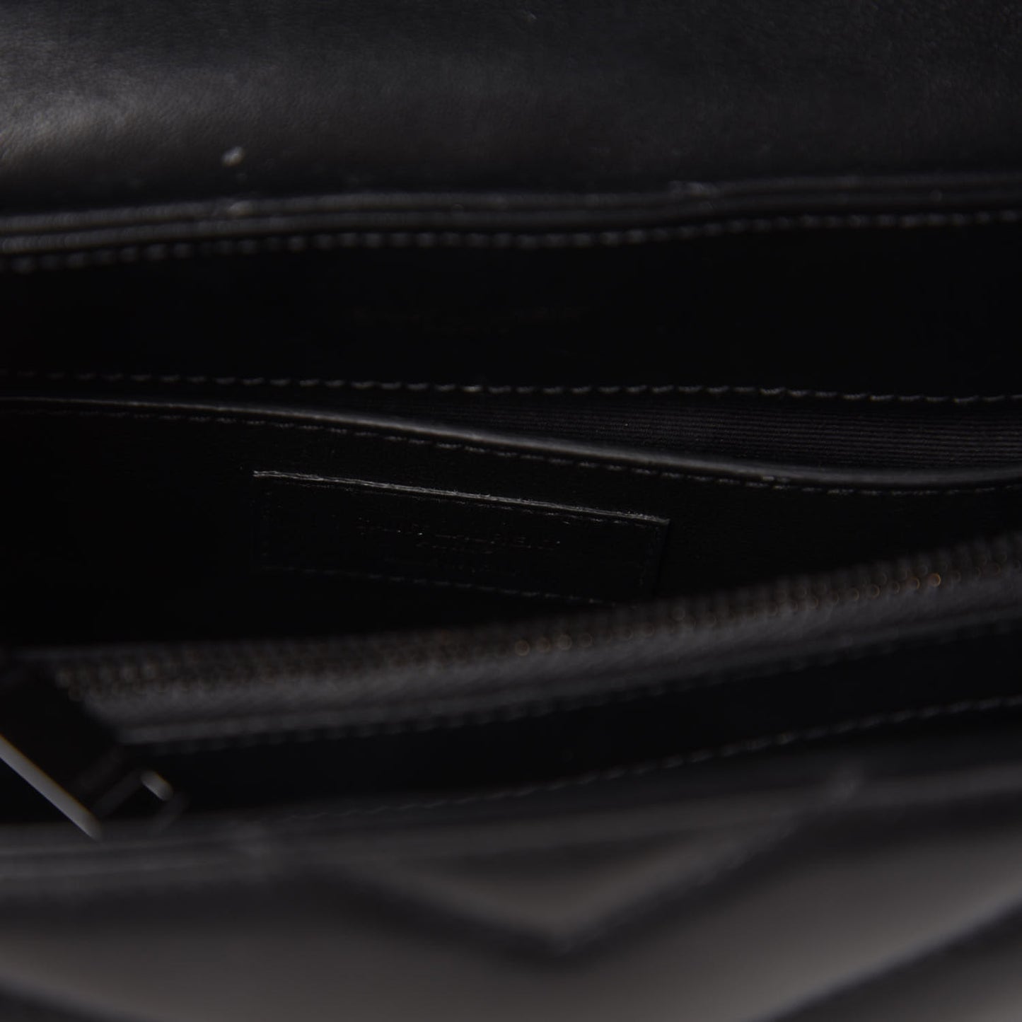 Calfskin Y Quilted Monogram Small Loulou Chain Satchel Black