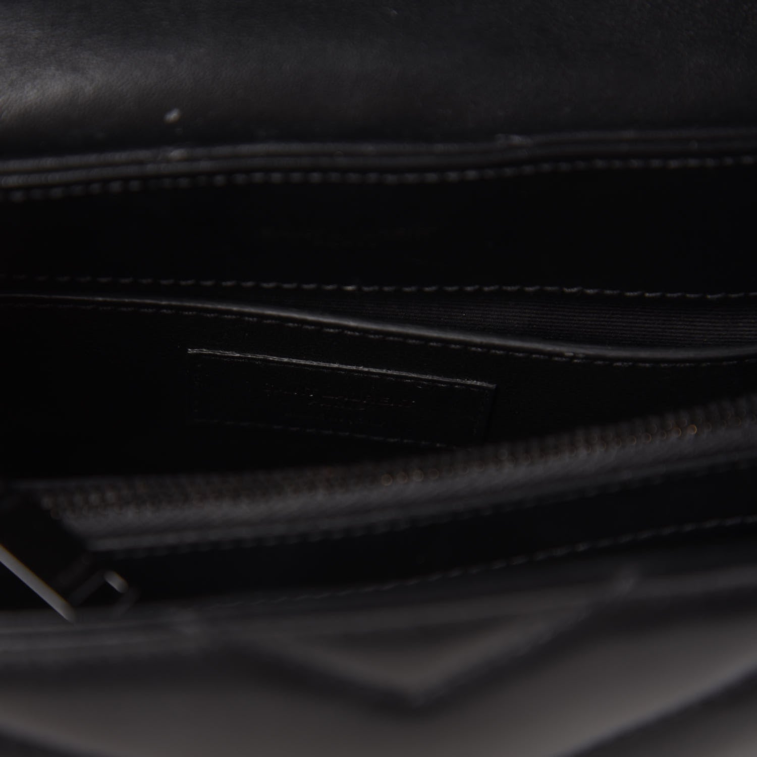 Saint Laurent Calfskin Y Quilted Monogram Small Loulou Chain Satchel Black 9 of 10