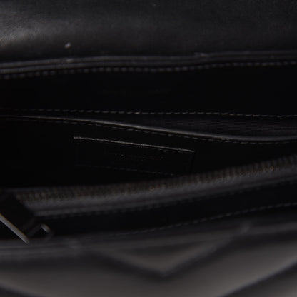 Saint Laurent Calfskin Y Quilted Monogram Small Loulou Chain Satchel Black 9 of 10