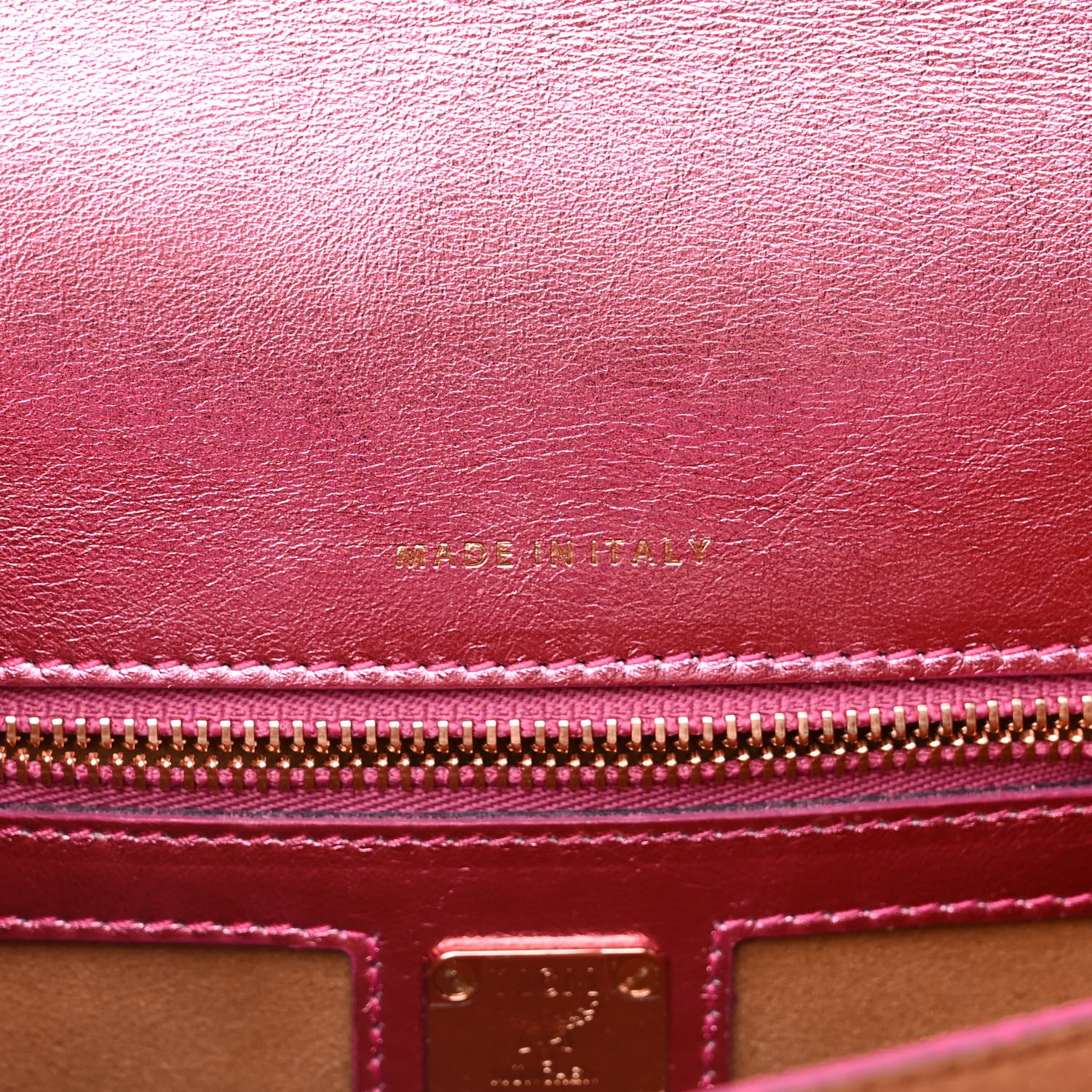 MCM Metallic Calfskin Quilted Patricia Crossbody Bag Viva Lila 7 of 12