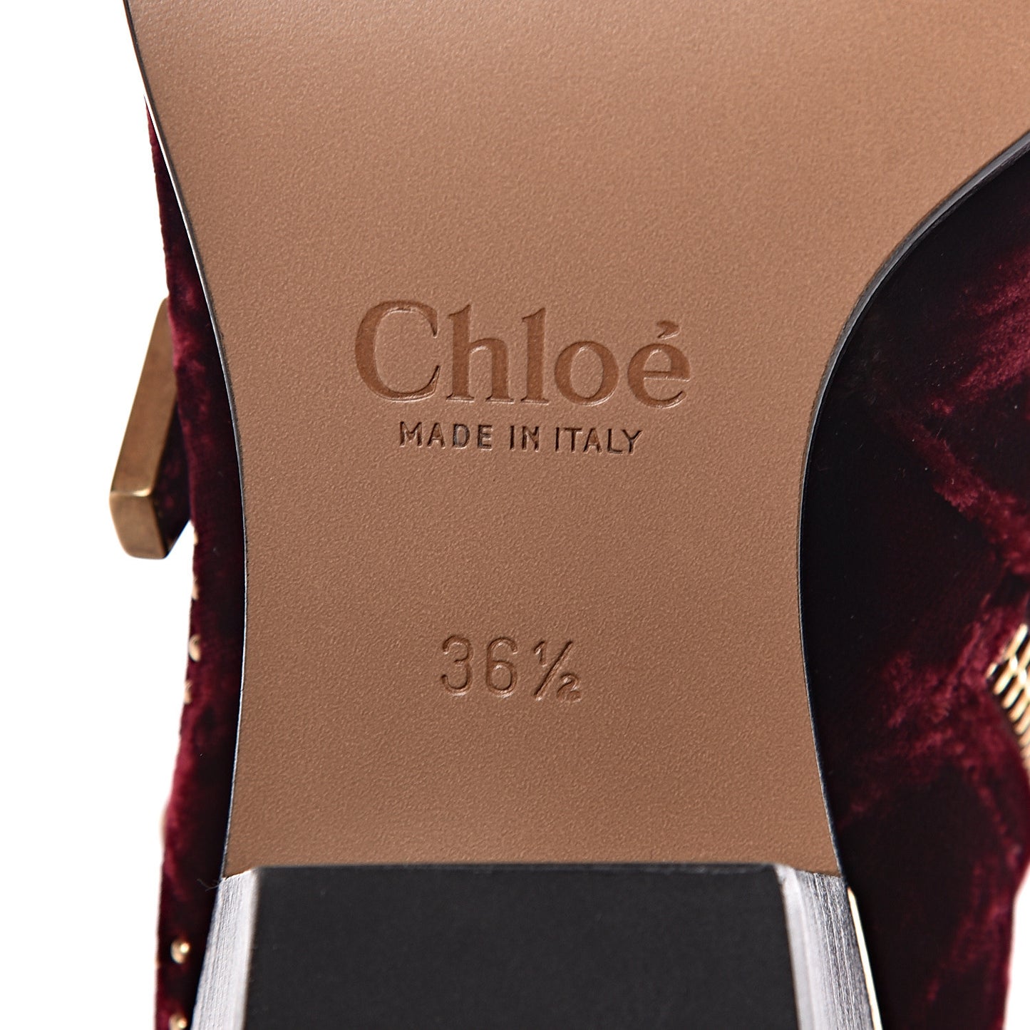 Velvet Studded Susanna Ankle Boots 36.5 Bordeaux
