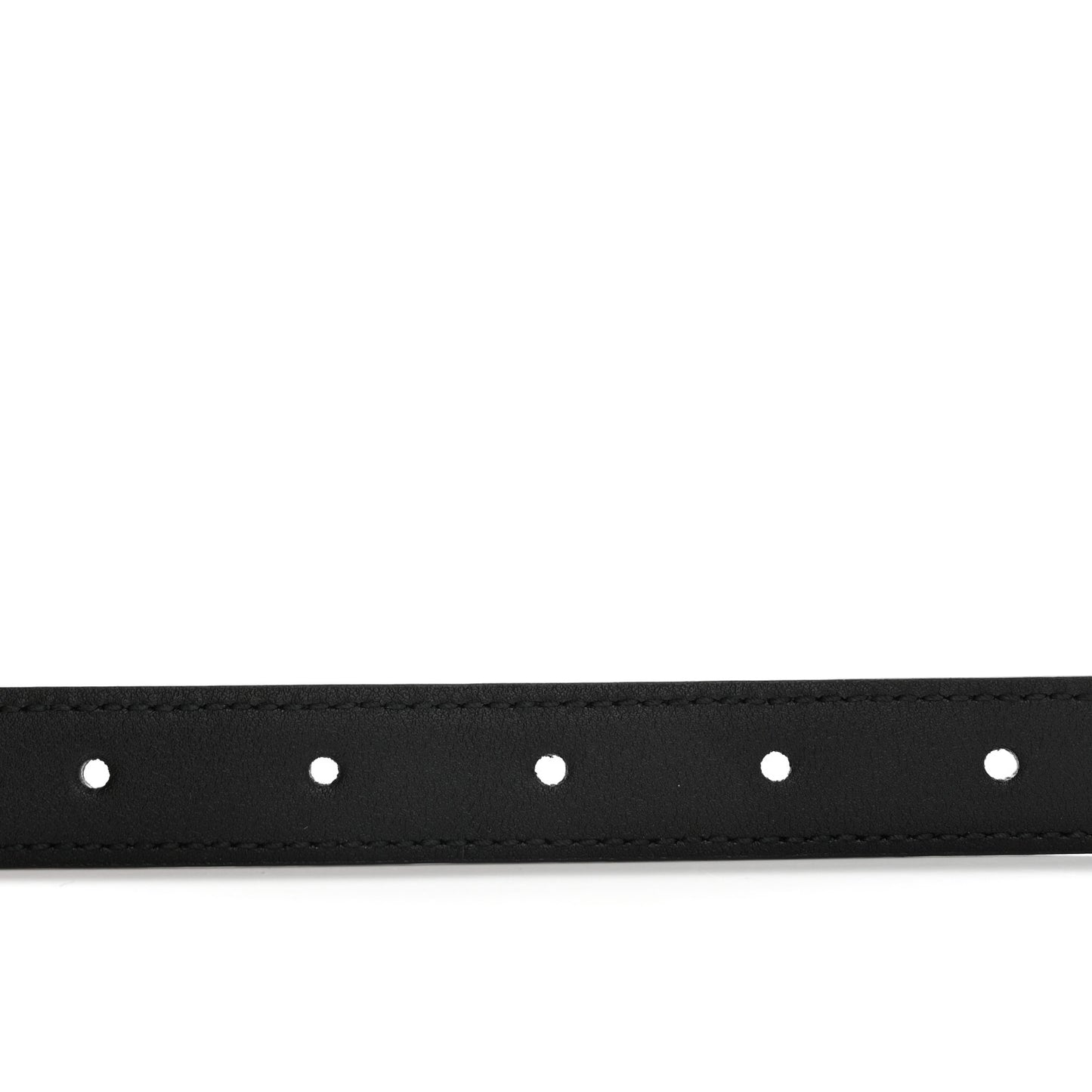 Plutone Calfskin Gucci Buckle 20mm Thin Belt 115 46 Black
