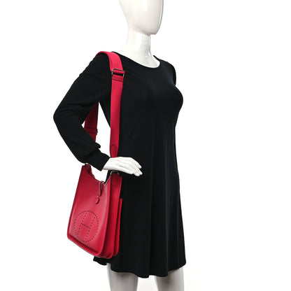 Hermes Taurillon Clemence Evelyne III PM Rose Extreme 2 of 11