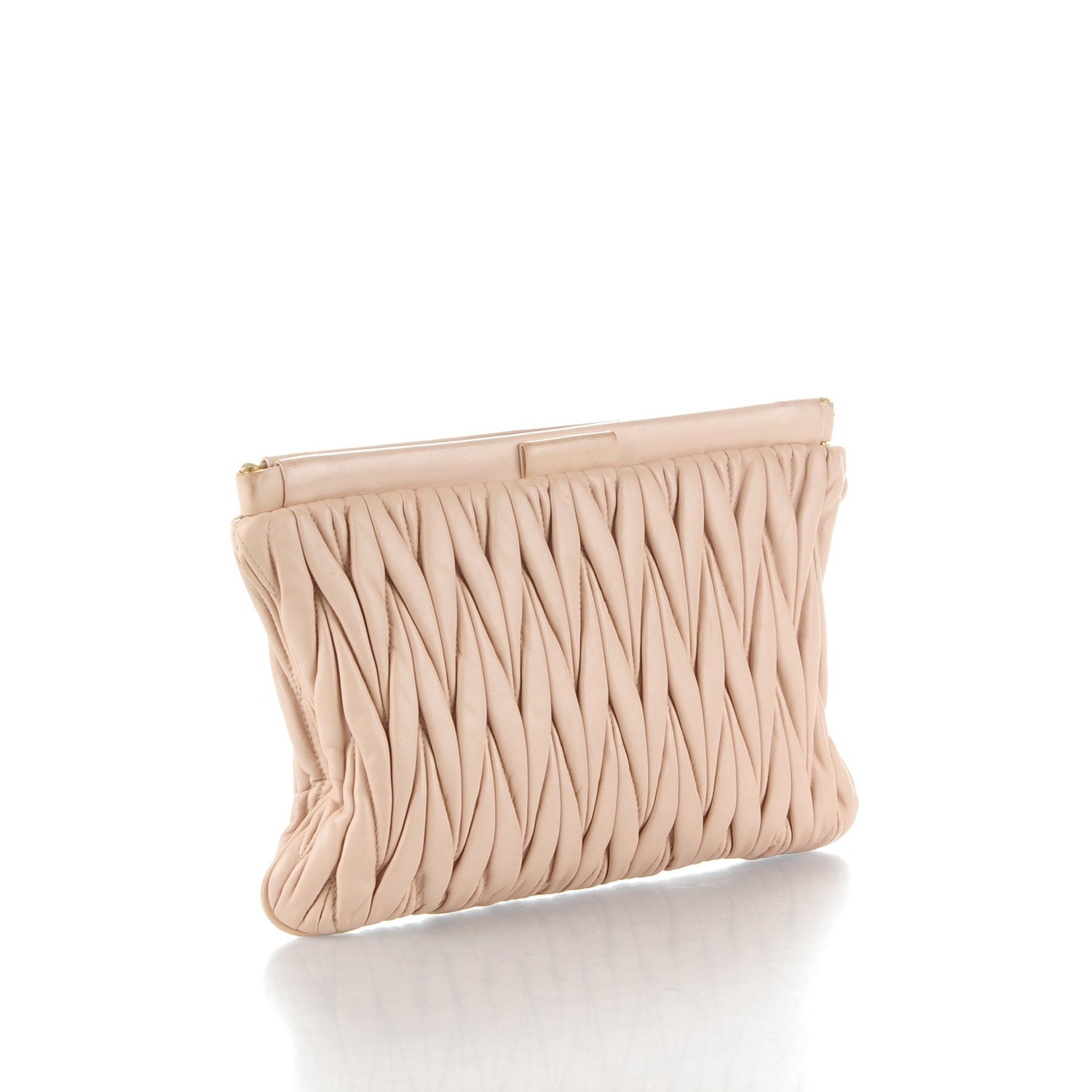 Miu Miu Nappa Matelasse Clutch Cammeo 3 of 8