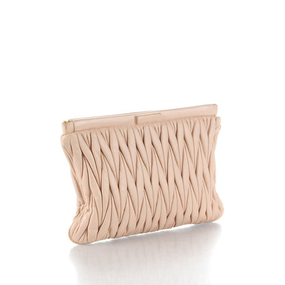 Miu Miu Nappa Matelasse Clutch Cammeo 3 of 8