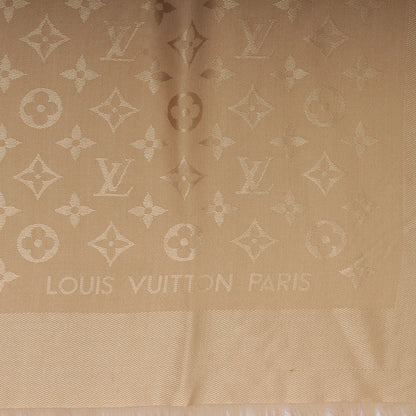 Louis Vuitton Wool Silk Monogram Shawl Nude 1 of 5