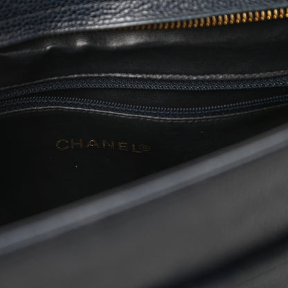 Chanel Caviar CC Shoulder Bag Navy Blue 9 of 10