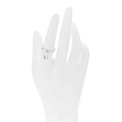 Tiffany Sterling Silver 1837 Lock Charm Ring 54 7 2 of 4
