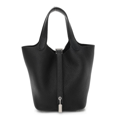 Hermes Taurillon Clemence Picotin Lock 18 PM Black 1 of 10