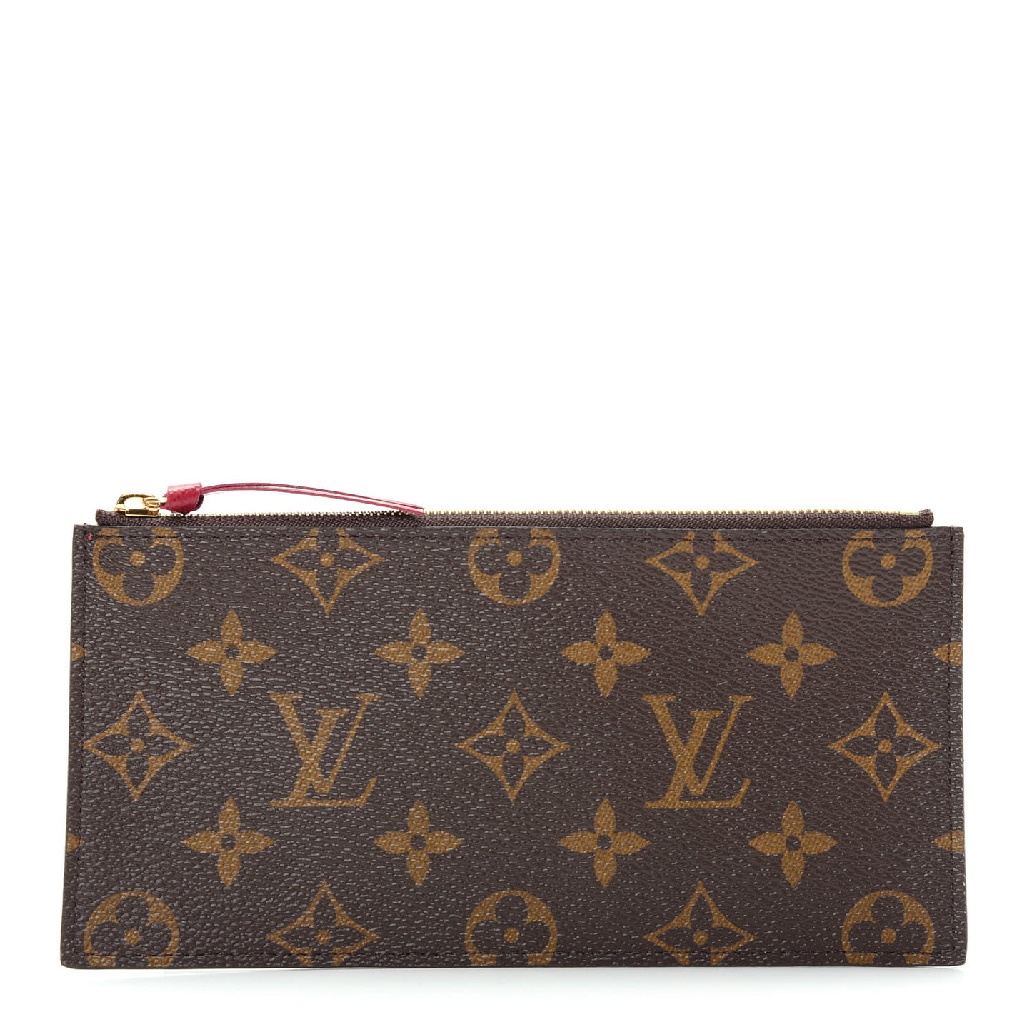 Monogram Felicie Chain Wallet Zippered Insert Fuchsia