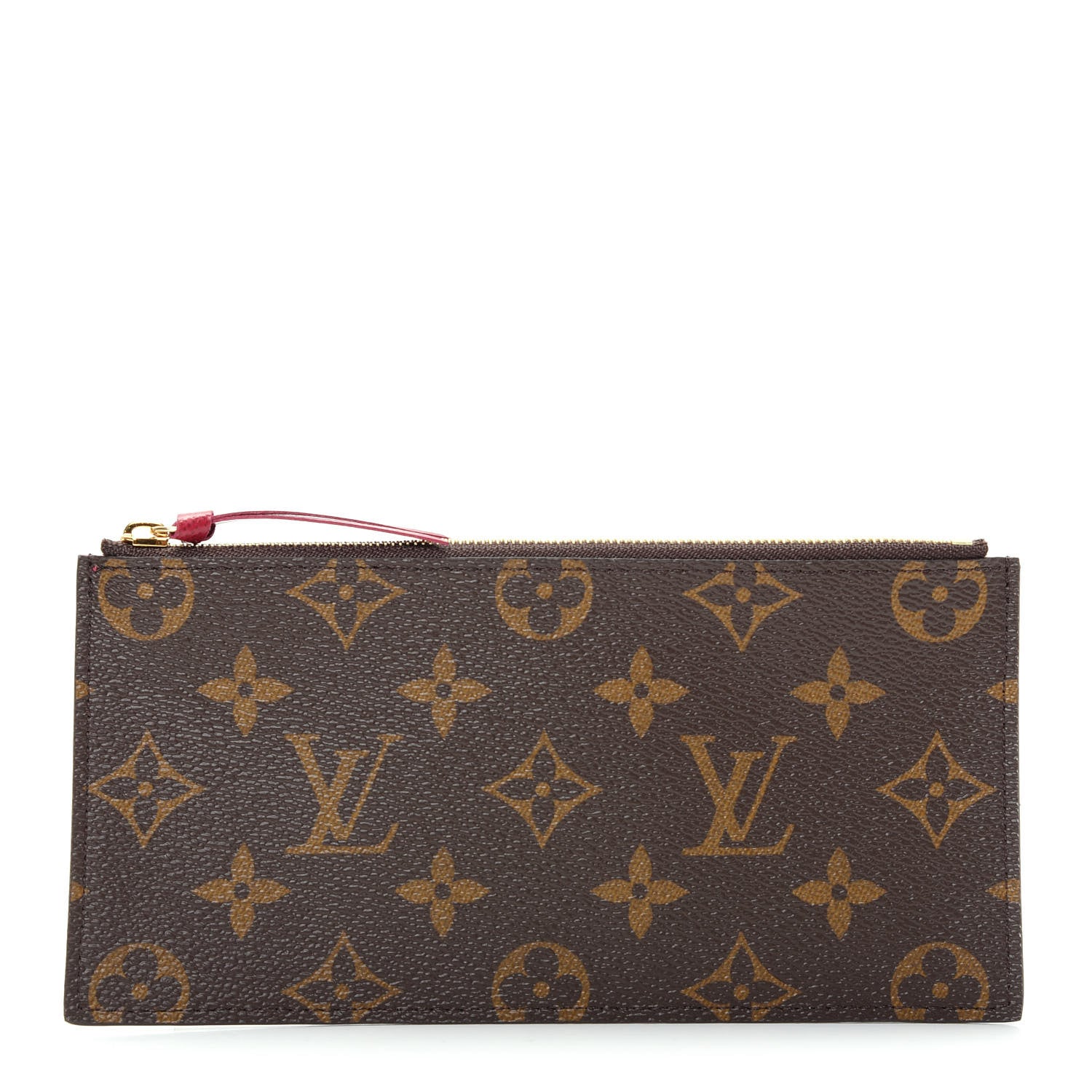 Louis Vuitton Monogram Felicie Chain Wallet Zippered Insert Fuchsia 1 of 6