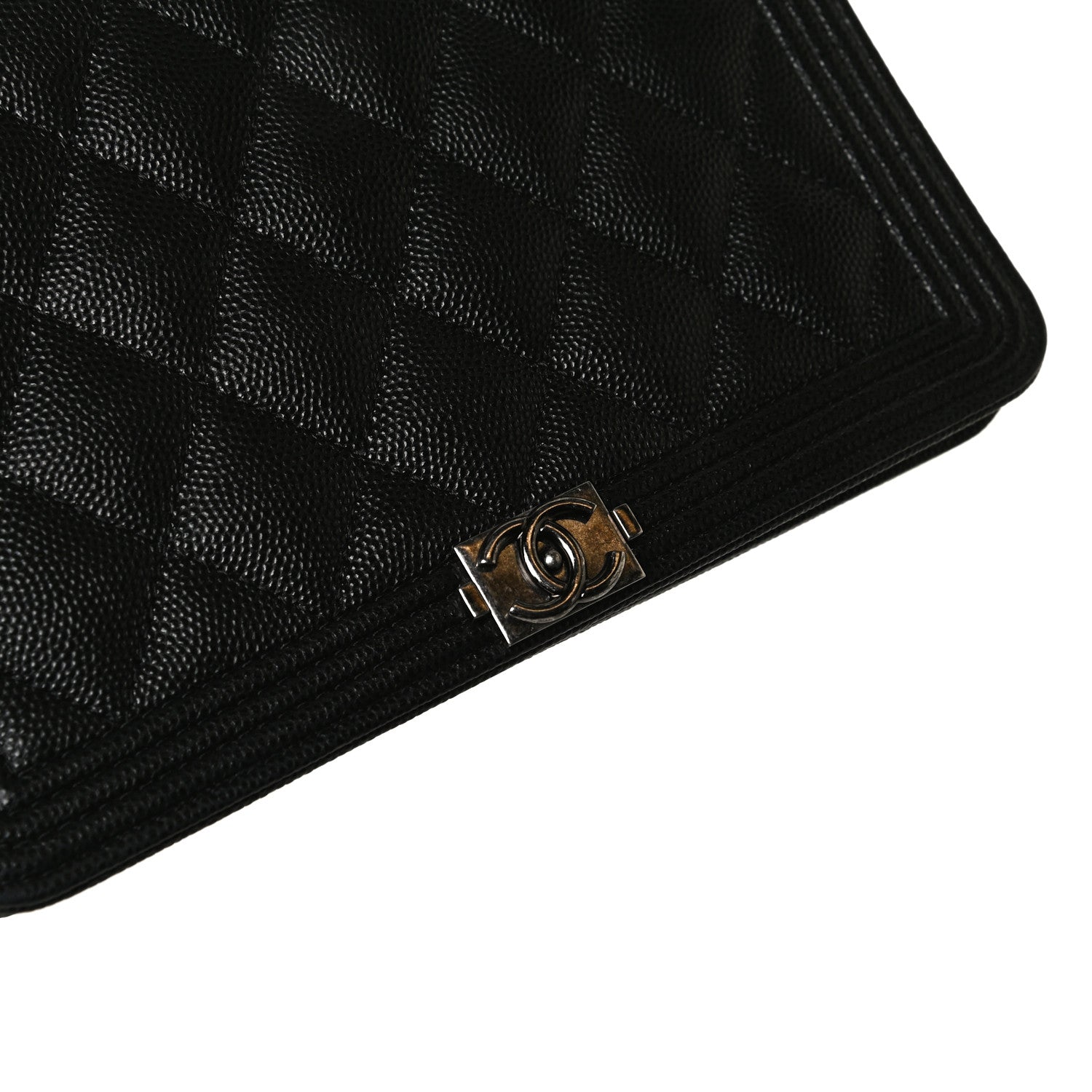 Chanel Caviar Quilted Boy Wallet On Chain WOC Black 11 of 12