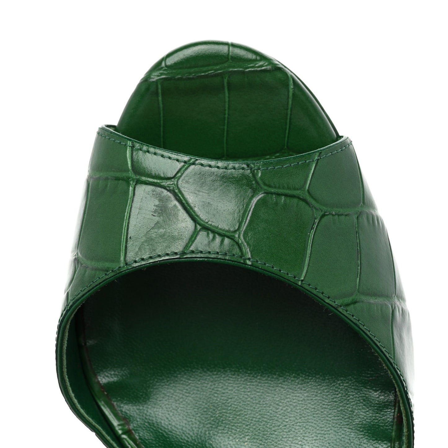 Calfskin Alligator Embossed Loubiloo 100 Sandals 36 Canopee