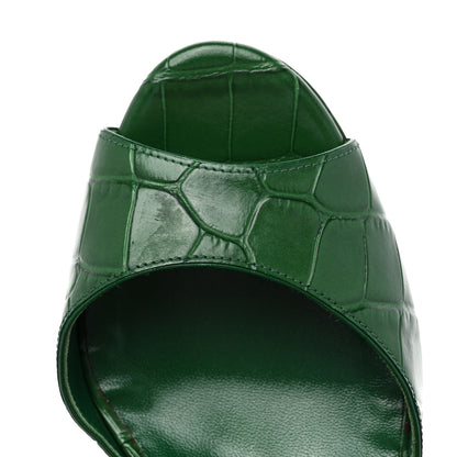 Christian Louboutin Calfskin Alligator Embossed Loubiloo 100 Sandals 36 Canopee 9 of 12