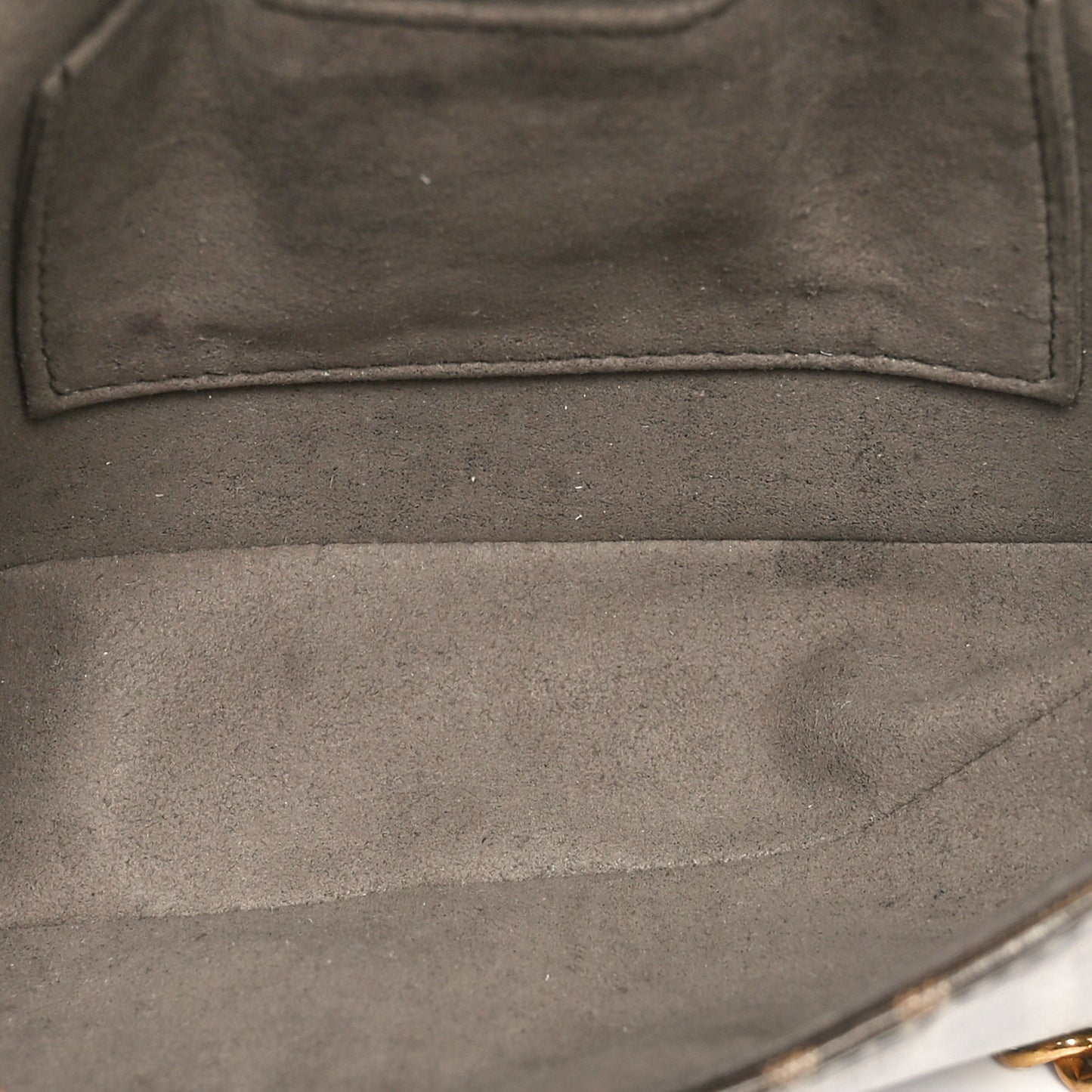 Glazed Fabric Vitello Century FF 1974 Stamp Patch Mini Double F Crossbody Bag Mogano Panna Black