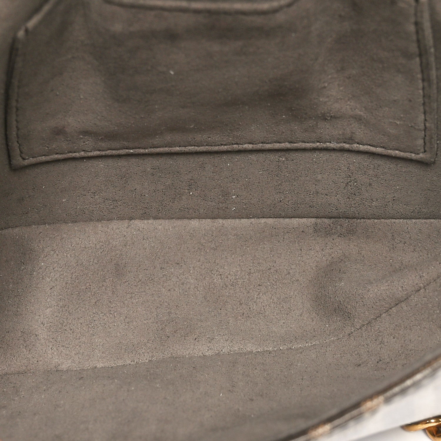 Fendi Glazed Fabric Vitello Century FF 1974 Stamp Patch Mini Double F Crossbody Bag Mogano Panna Black 5 of 11