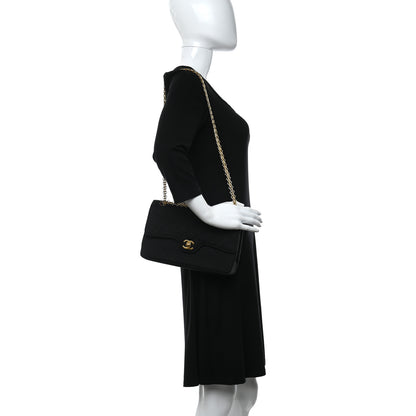 Chanel Jersey Quilted Medium Bijoux Chain Double Flap Black 2 of 14