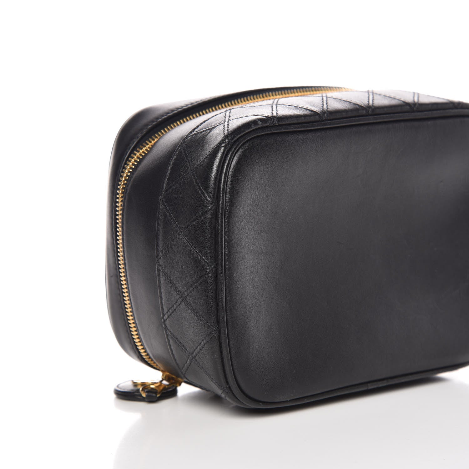 Chanel Lambskin Vanity Cosmetic Case Black 10 of 13