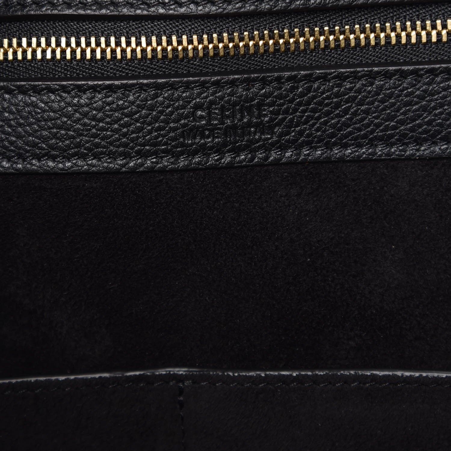 Celine Soft Grained Calfskin Medium Belt Cabas Phantom Black 6 of 9