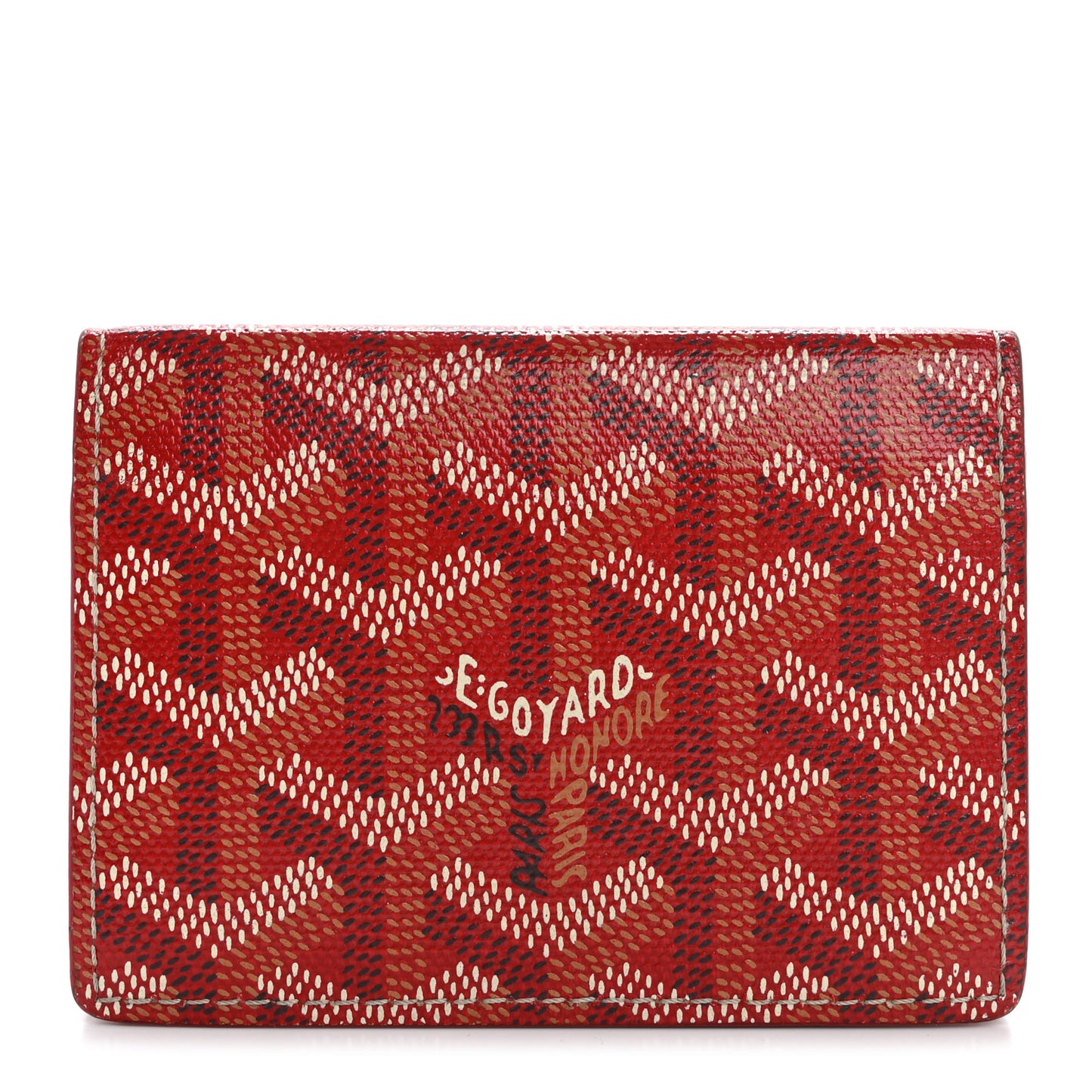 Goyardine Business Card Holder Red