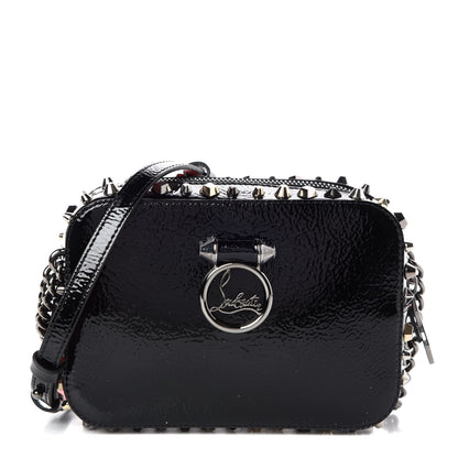 Christian Louboutin Vintage Trashmix Patent Spikes Mini Rubylou Crossbody Black 1 of 11