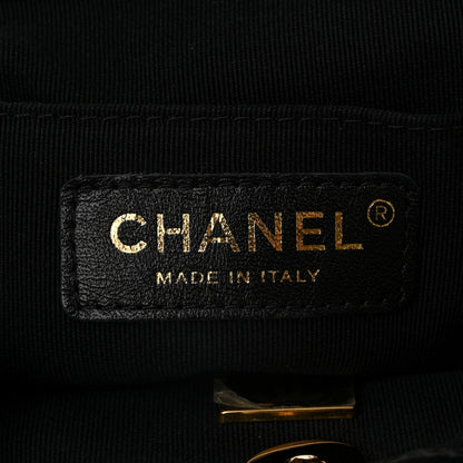 Chanel Glazed Aged Calfskin Quilted Small Duma Drawstring Backpack Black 6 of 10