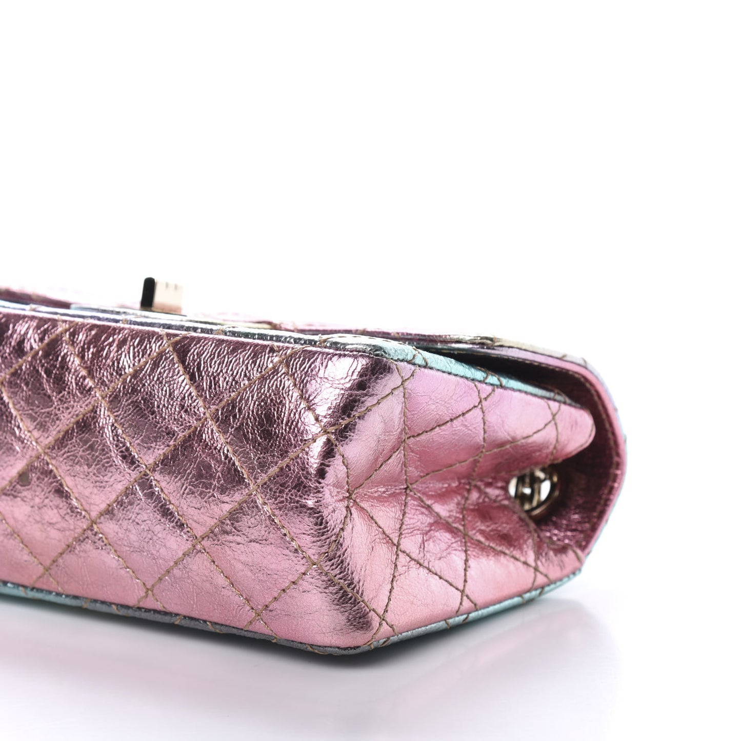 Metallic Goatskin Quilted Mini 2.55 Reissue Flap Multicolor
