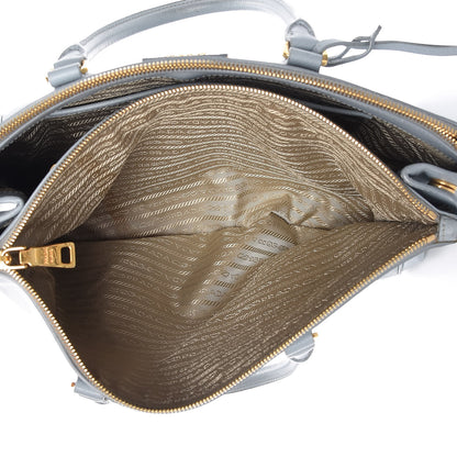 Prada Saffiano Lux Large Galleria Double Zip Tote Lago 7 of 21