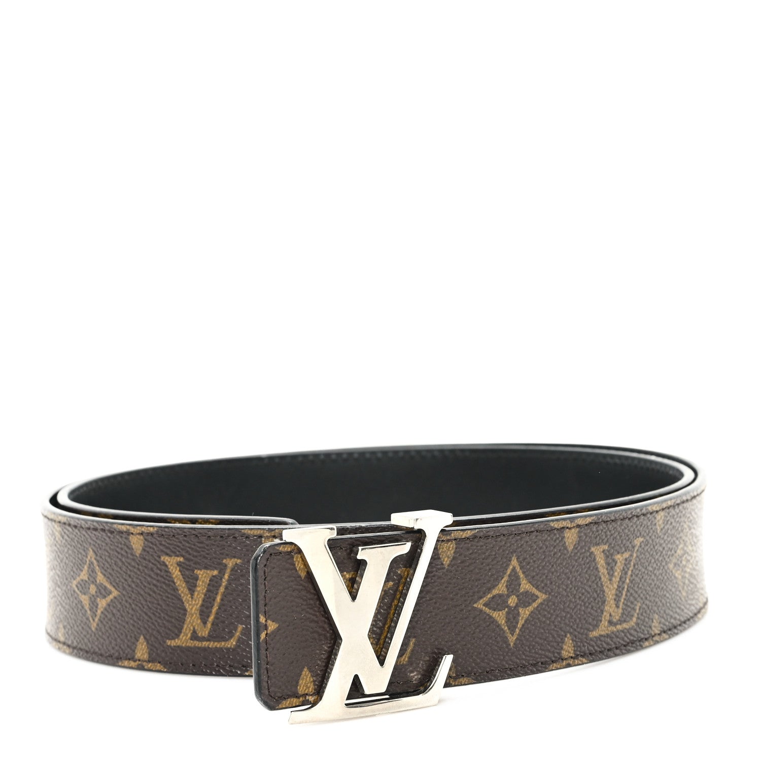 Louis Vuitton Monogram Calfskin 40mm LV Initiales Reversible Belt 100 40 Black 1 of 5