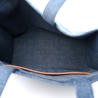 Celine Denim Large Thais Cabas Navy Tan 5 of 12