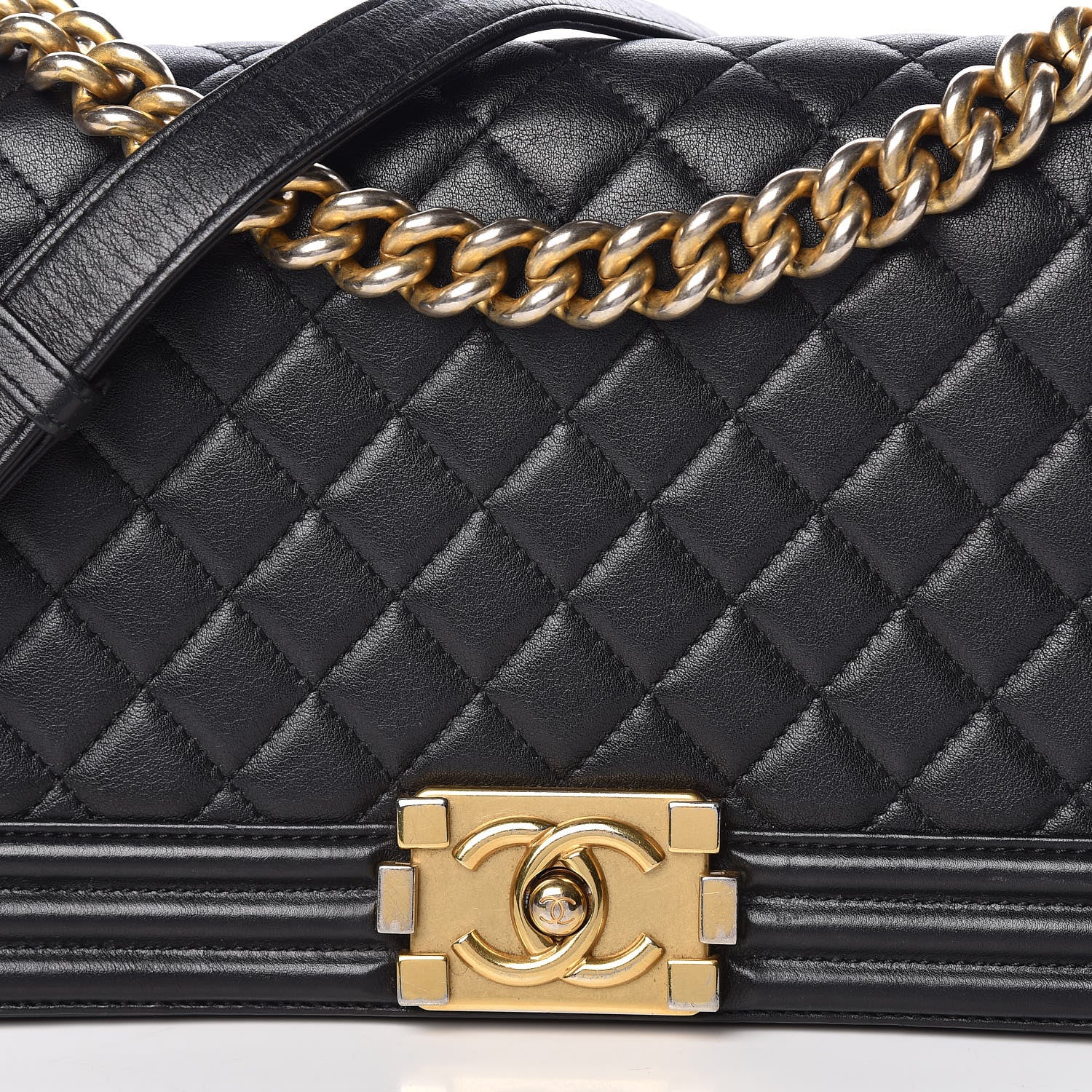 Chanel Calfskin Quilted Medium Boy Flap Black 10 of 13