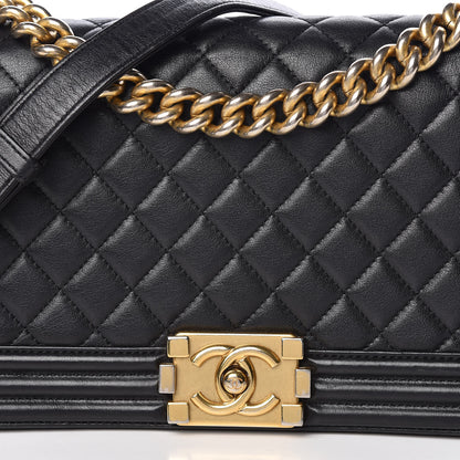 Chanel Calfskin Quilted Medium Boy Flap Black 10 of 13