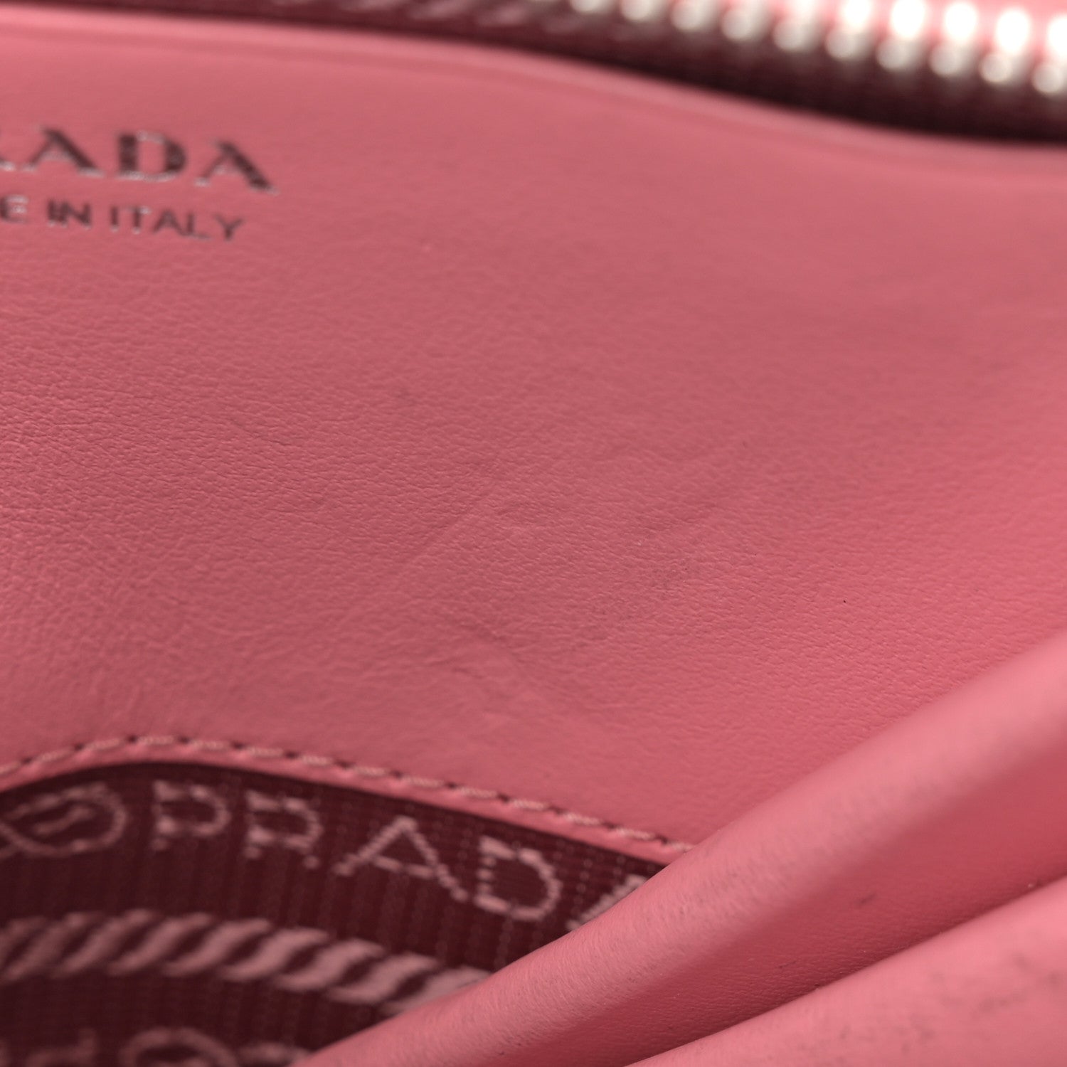 Prada Saffiano Mini Triangle Crossbody Pouch Petalo 11 of 12