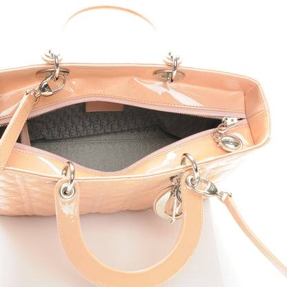 Christian Dior Patent Cannage Large Lady Dior Light Pink 6 of 9