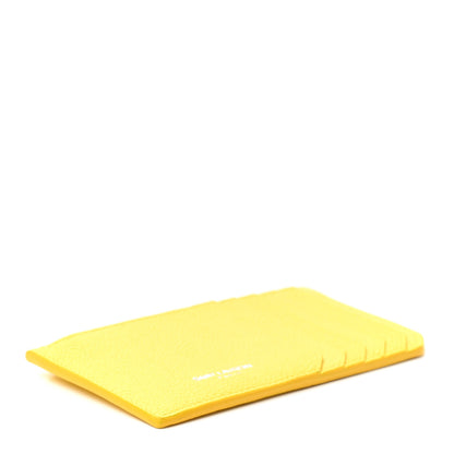 Saint Laurent Grained Calfskin 5 Fragments Zip Pouch Card Holder Sunflower 4 of 7