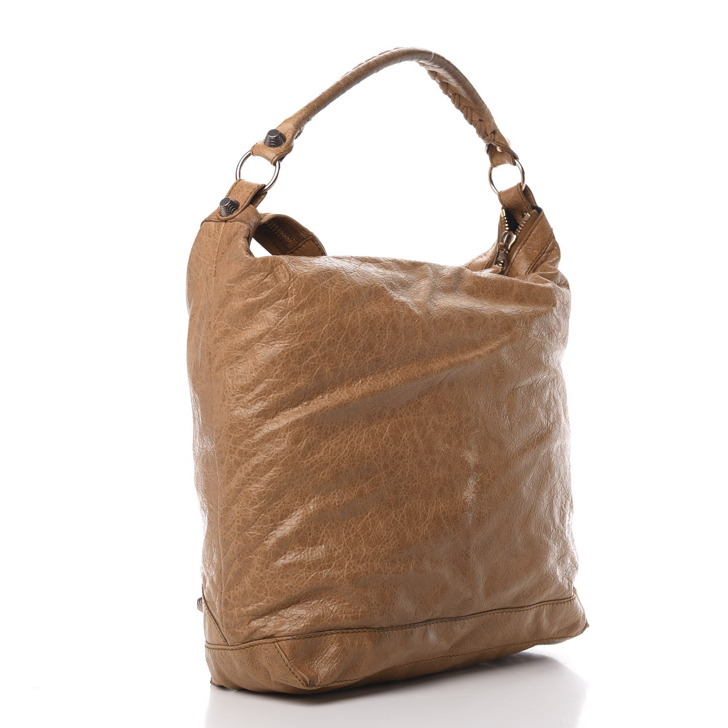 Balenciaga Agneau Giant 12 Rose Gold Hardware Day Hobo Havana Brown 2 of 14