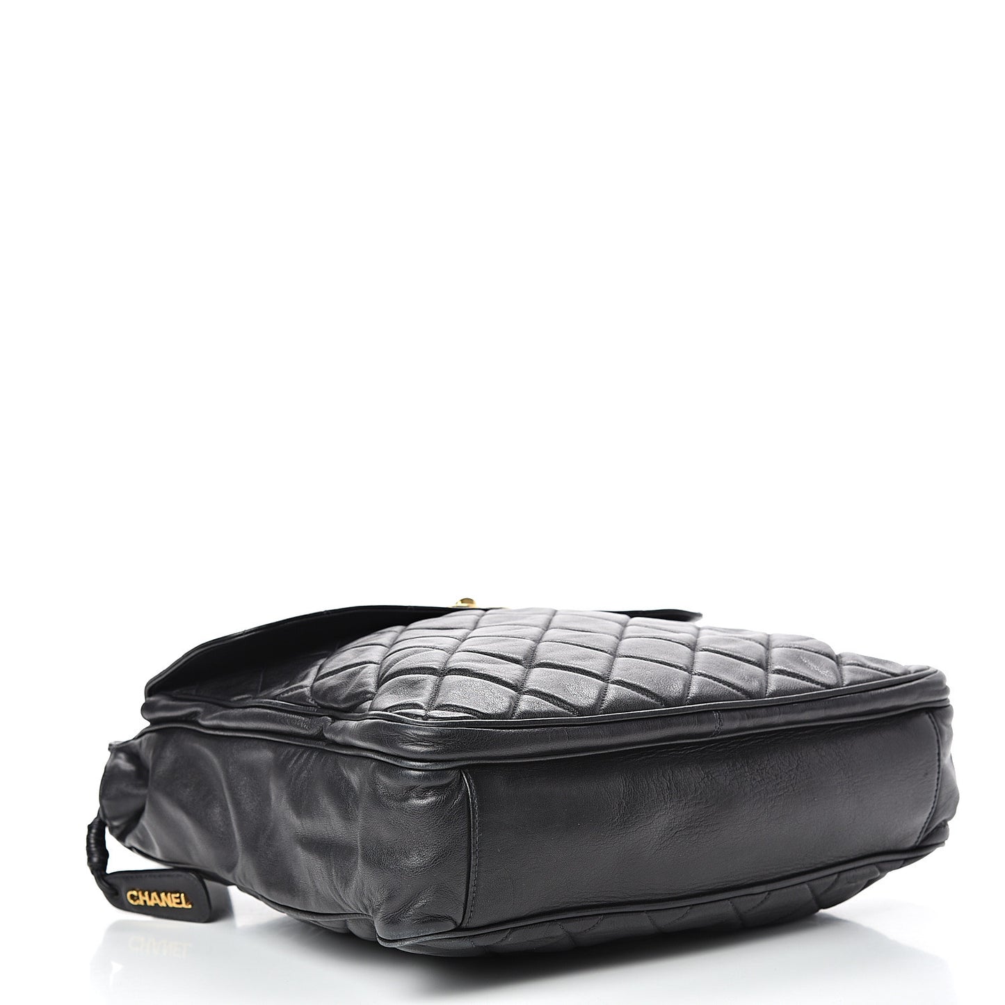 Lambskin Quilted CC Shoulder Bag Navy