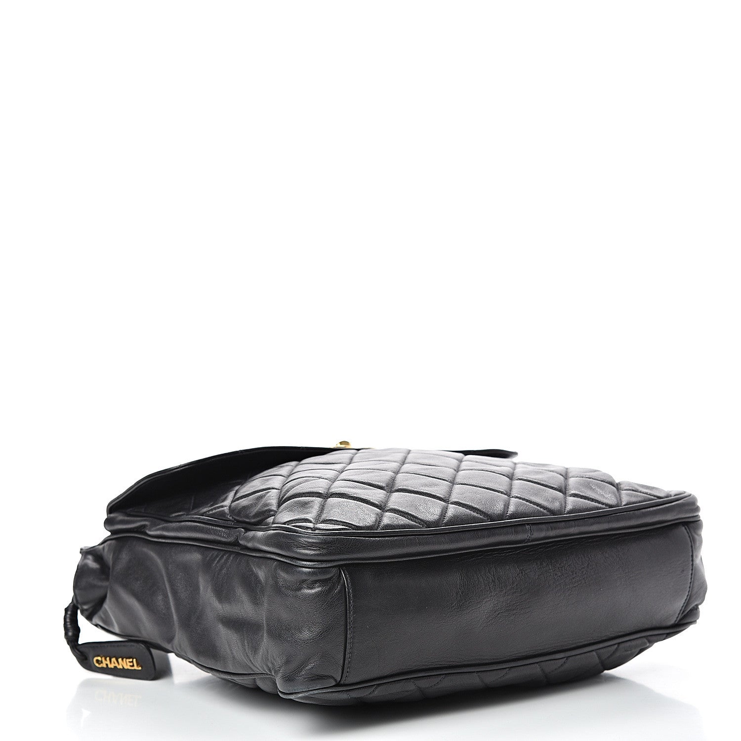 Chanel Lambskin Quilted CC Shoulder Bag Navy 3 of 16