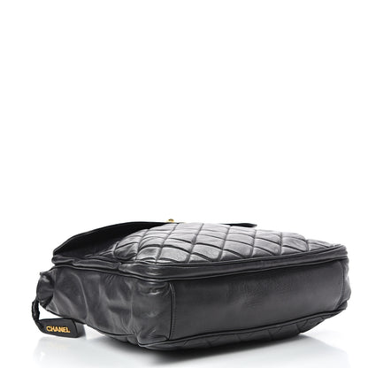 Chanel Lambskin Quilted CC Shoulder Bag Navy 3 of 16