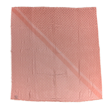 Gucci Wool Silk Monogram GGWeb Fringe Shawl Old Rose Pink 1 of 4