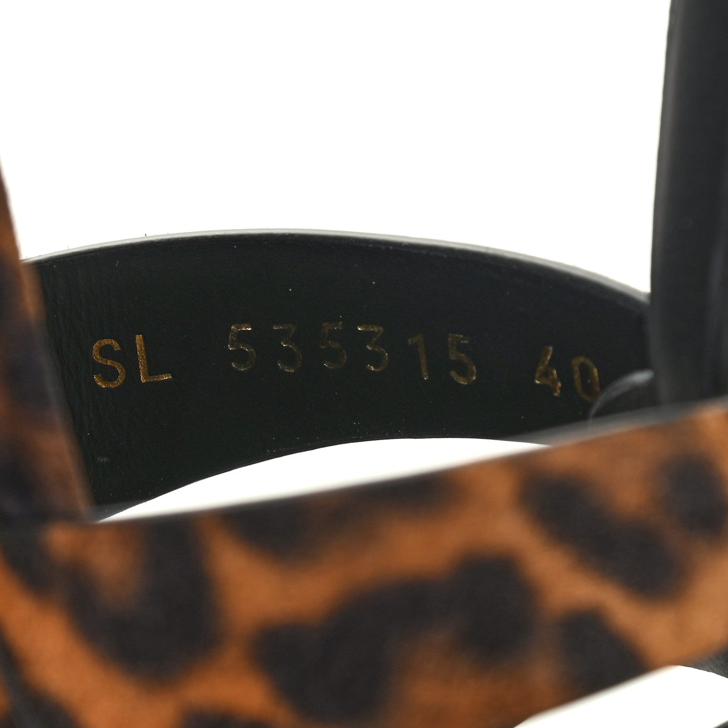 Saint Laurent Suede Leopard Print Tribute 75 Platform Sandals 40 Brown 7 of 8