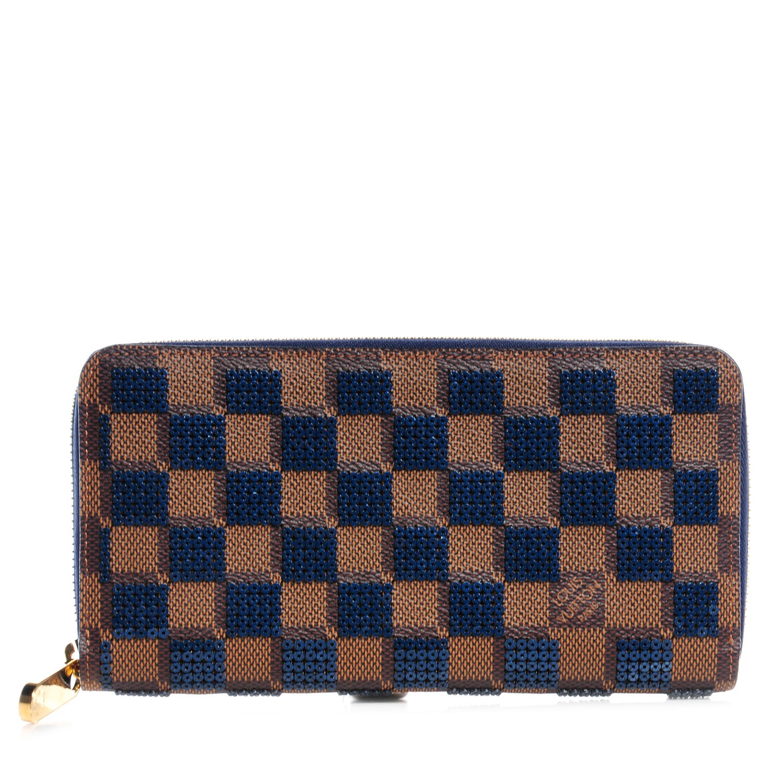 Louis Vuitton Damier Paillettes Zippy Wallet Blue 1 of 7